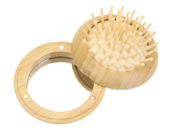 Расческа с зеркалом «Daisy» из бамбука, Цвет натуральный
