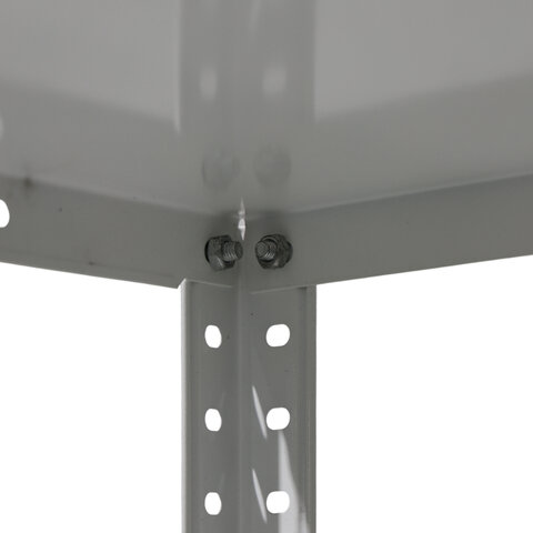 Стеллаж металл BOOMHOUSE (БУМХАУС) 1500x750x300 мм, 4 полки, нагрузка на стеллаж до 120 кг, белый, 291419