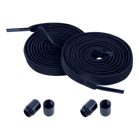 Шнурки плоские эластичные СИНИЕ длина 100 см, ширина 8 мм, 2 капсулы, цвет синие, SHEGRA, 701709