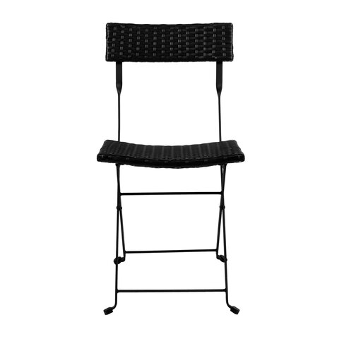 Комплект складной мебели (стол и 2 стула) NOSTRESS "Wicker FS-020", металл черный, искусственный ротанг, 680061