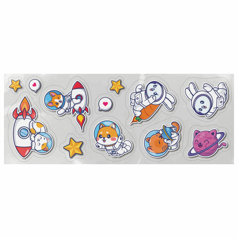 Восковые мелки фигурные BRAUBERG KIDS "РАКЕТА", НАБОР 36 цветов + НАКЛЕЙКИ В ПОДАРОК!, 273084