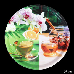 Поднос круглый 28 см / HX-1928 /уп 120/