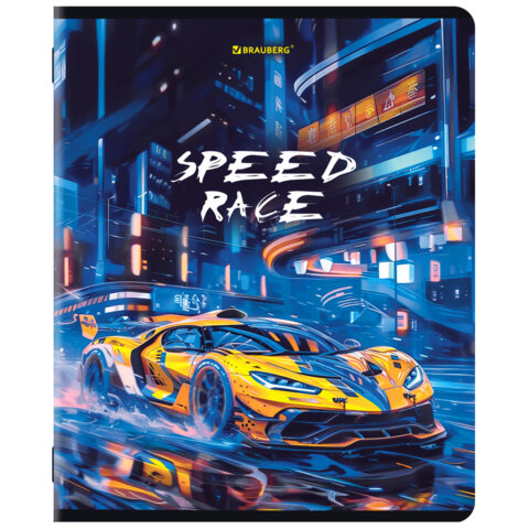 Тетради ДЭК А5 48 л. КОМПЛЕКТ 5 шт. BRAUBERG, скоба, клетка, глянцевый лак, "АВТО", 404932