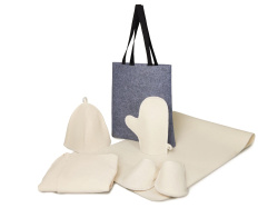 Банный набор с килтом «Healing», мужской, Цвет белый