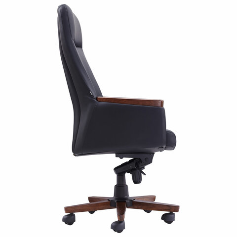 Кресло HAWASAN ''Desire EX-771'', мультиблок, дерево, натуральная кожа, черное, 532935