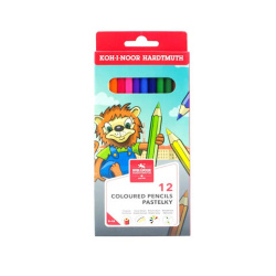Карандаши цветные KOH-I-NOOR "LION", 12 цветов, 2,8 мм, европодвес, 3552/12, 3552012034KS