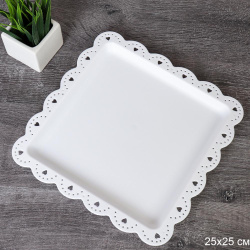 Поднос квадратный 25 см / JNB706 /уп 200/