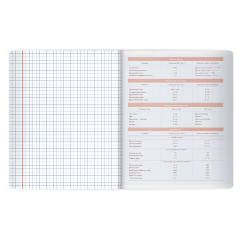 Тетрадь предметная MonoPastel 48л, пластиковая обложка, ГЕОГРАФИЯ, клетка, подсказ, BRAUBERG, 405505