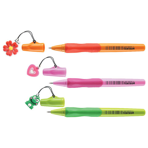 Ручка шариковая ЭРГОНОМИКА для левшей и правшей, СИНЯЯ, корпус с подвеской, 0,7 мм, 80228