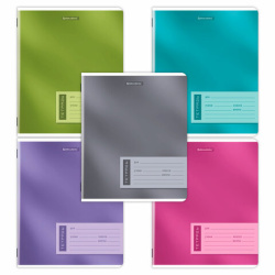 Тетради ДЭК 12 л., КОМПЛЕКТ 10 шт., BRAUBERG, косая линия, обложка картон, "ONE COLOUR", 107327