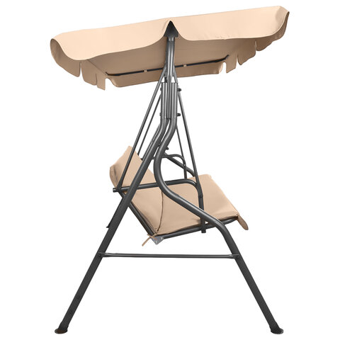 Качели садовые DASWERK "COMFORT SC-003", 3 места, Ш170хГ110хВ153 см, мягкое сиденье, кофейный, 680052