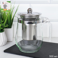 Чайник заварочный с ситом 500 мл / 8527C /уп 80/