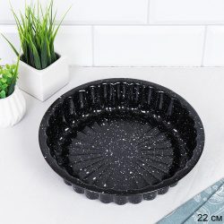 Форма для выпечки Круг 22 см Мрамор / PPS-950 /уп 50/ антипригарное покрытие/ 0,32