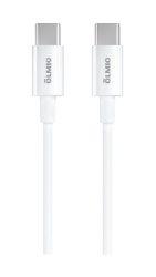 Кабель USB2.0, Type-C - Type-C, 2м, белый, OLMIO