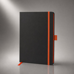 Блокнот A5 «ColorNote Black», Цвет черный/оранжевый