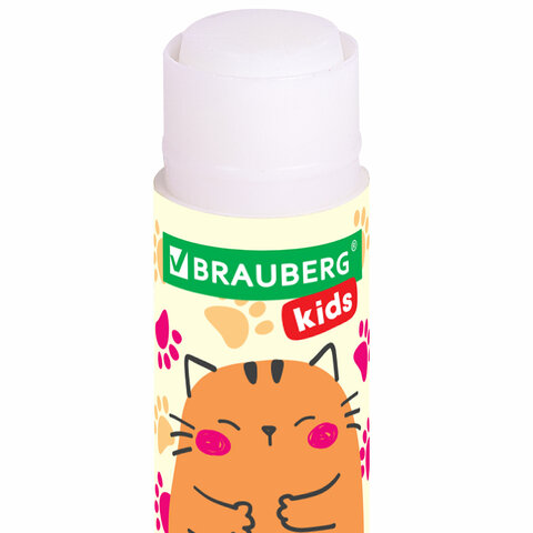 Клей-карандаш "Лапки" Cat Paw, 9 г, фигурный колпачок, 3 шт. на блистере, BRAUBERG KIDS, 271982