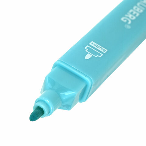 Набор текстовыделителей двусторонних 6 ПАСТЕЛЬНЫХ ЦВЕТОВ, BRAUBERG "Macaroon", линия 1-5 мм, 152513