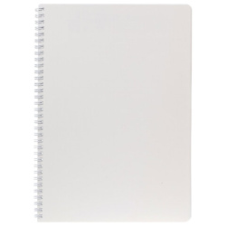 Тетрадь А4 96 л., HATBER, гребень, клетка, Soft-touch ламинация, SoloMatte "Арктический белый", 092878, 96Т4лВ1гр