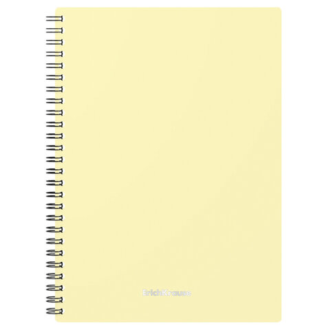 Тетрадь обложка пластик, А5, 80 л., спираль, клетка, ErichKrause, "Pastel" ассорти (4 вида), 50162