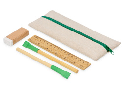 Канцелярский набор «Bilbao», Цвет бежевый/зеленый