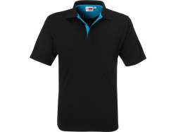 Рубашка поло "Solo" мужская, Размер L, Цвет черный/аква