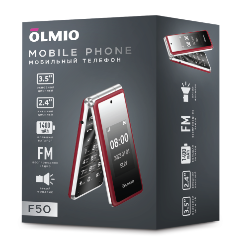 F50 Olmio (красный) Мобильный телефон