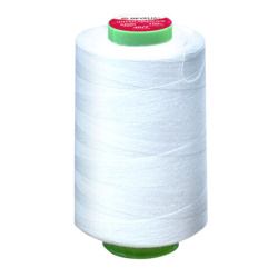 Нитки швейные 40/2 5000 ярд. (4572 м), 1 шт. белые, DEVELIA (Девелиа), 665620