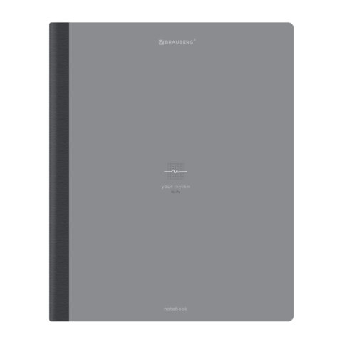 Тетрадь А5 96 л. BRAUBERG, на сшивке с корешком, клетка, обложка картон, "Ритм", 405289