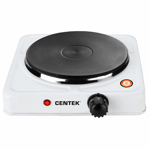 Настольная электрическая плита CENTEK CT-1506, 1000 Вт, 1 конфорка, 5 режимов нагрева, белая