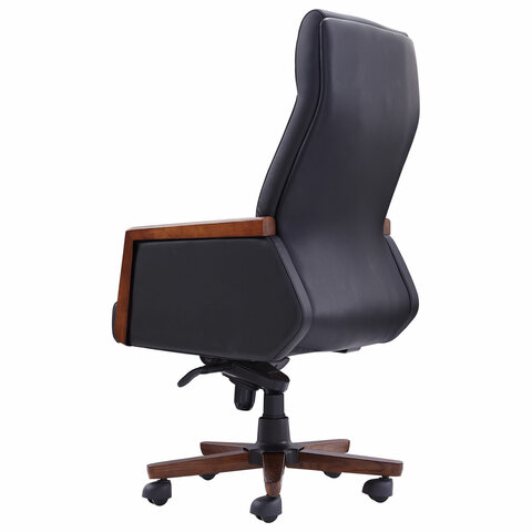 Кресло HAWASAN ''Overlord EX-770'', мультиблок, дерево, натуральная кожа, черное, 532934