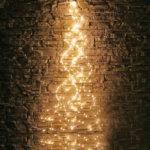 Электрогирлянда-конский хвост комнатная, 2 м, 200 LED, тёплый белый, 220 V, ЗОЛОТАЯ СКАЗКА, 591365