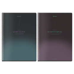 Тетрадь А4, 96 л., BRAUBERG, гребень, клетка, Soft Touch, "Peaceful" (микс в спайке), 405312