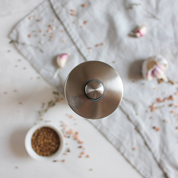 Мельница для специй электрическая VELOR GRAY KA037, 75 мл, с крышкой, воронкой, регулятором тонкости помола