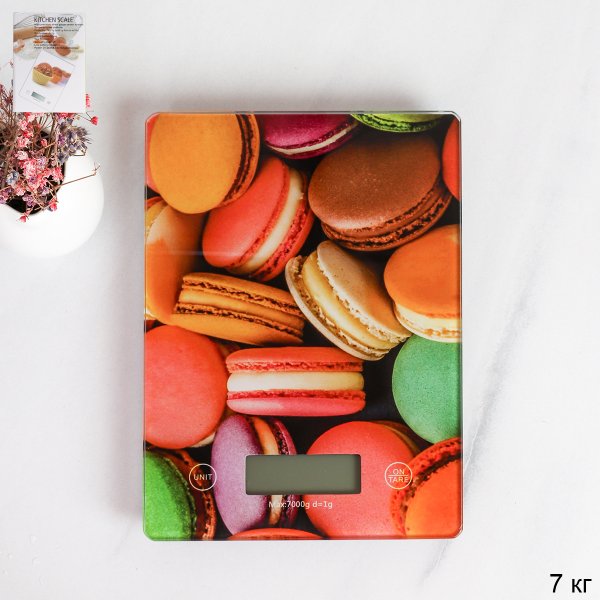 Весы кухонные электронные 7 кг / K1-7 /уп 40/ без батареек