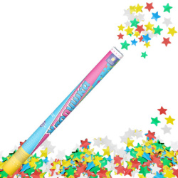 Хлопушка пневматическая 60 см "XXL ЗВЕЗДЫ", фольга, ассорти, ЗОЛОТАЯ СКАЗКА, 592466