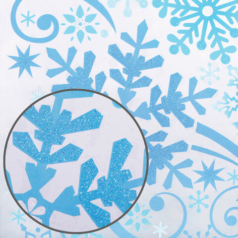 Украшение для окон и стекла ЗОЛОТАЯ СКАЗКА "Узоры на окне 2", 30х38 см, ПВХ, 591216