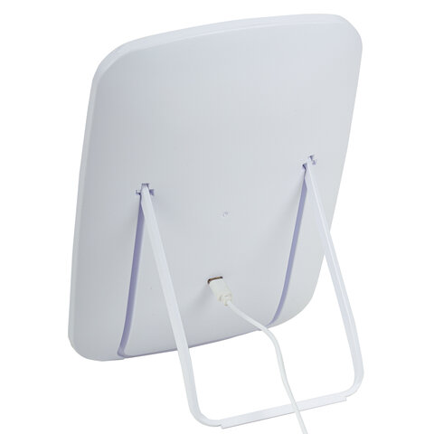 Зеркало настольное с LED-подсветкой для макияжа, 24х17 см, 3 режима свечения, аккумулятор 800 mAh, цвет белый, WBZ, 609333