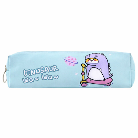 Пенал мягкий ПИФАГОР, 1 отделение, ПВХ, ассорти "Dinos", 20x6х4 см, 273823