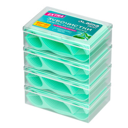 Зубочистки-флоссеры с зубной нитью "200 шт. (4х50 шт.) + 20 в подарок!", в боксе, ВКУС МЯТЫ, LAIMA DENT, 609407