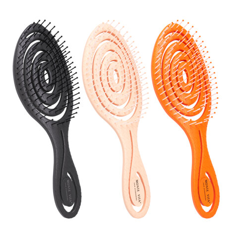 Расческа для волос массажная 22,5х6,5 см, цвета АССОРТИ MONTE VITA (МОНТЕ ВИТА), 457416