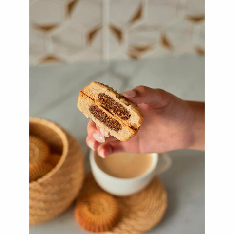 Печенье песочное "Солнышко" с начинкой из финика и кокоса, БЕЗ САХАРА, 700 г