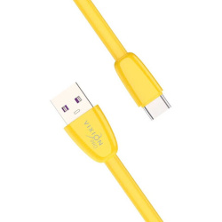 Кабель силиконовый USB-Type-C, 1 м, VIXION PRO VX-12c, для зарядки и передачи данных, желтый, 03035, БП-00000961