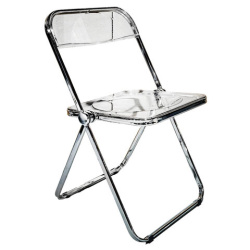 Стул складной прозрачный тонированный BRABIX "Glam CF-020", хромированный каркас, пластик, 533247