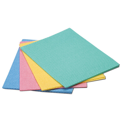 Салфетки VILEDA "Универсальная" КОМПЛЕКТ 10шт, вискоза/полипропилен, зеленый 40*38см, 101031