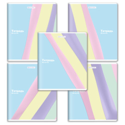 Тетрадь А5 48 л. BRAUBERG скоба, клетка, выборочный лак, кросс-серия PASTEL, 405189