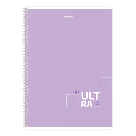 Тетради ДЭК А4 96 л. КОМПЛЕКТ 2 шт. BRAUBERG гребень, клетка, матовая ламинация, "UltraTone", 404883