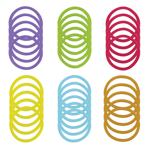 Резинки для волос НАБОР 30 шт., 0,3х9 см, разные цвета, MONTE VITA, 457041