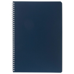 Тетрадь А4 96 л., HATBER, гребень, клетка, Soft-touch ламинация, SoloMatte "Сапфир", 092883, 96Т4лВ1гр