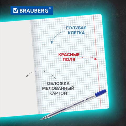 Тетради 24 л. КОМПЛЕКТ 10 шт. BRAUBERG "КЛАССИКА", клетка, обложка картон, ЗЕЛЕНАЯ, 106661