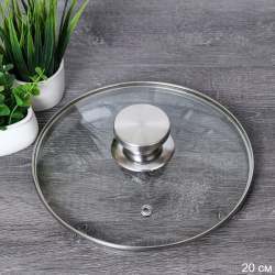 Крышка стеклянная 20 см / VDX-20 /уп 50/
